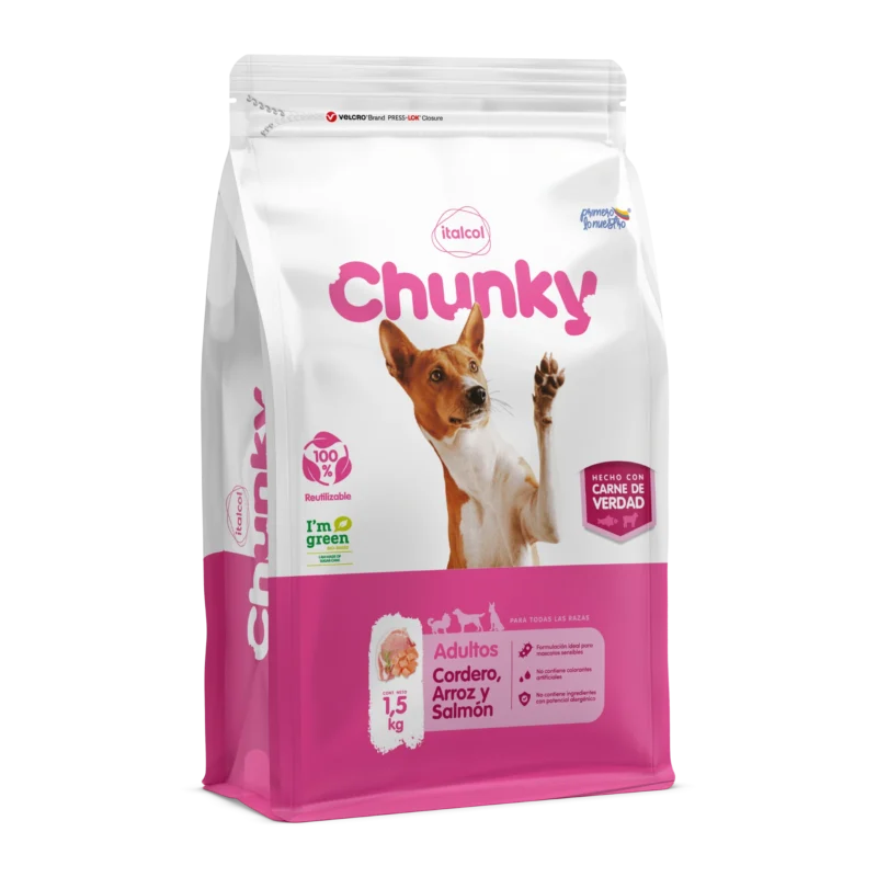 Chunky Perro Adulto Cordero-Arroz-Salmon